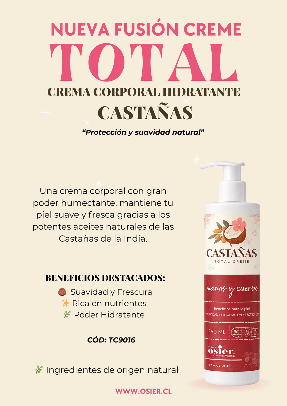 Crema Manos y Cuerpo de Castañas de India