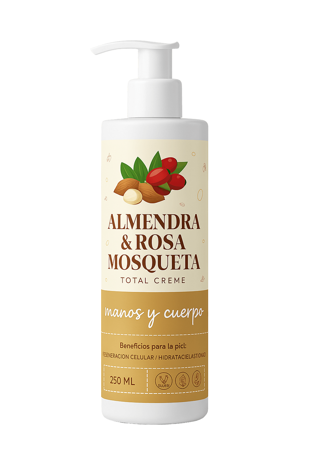 Crema Manos y Cuerpo Almendra Rosa Mosqueta