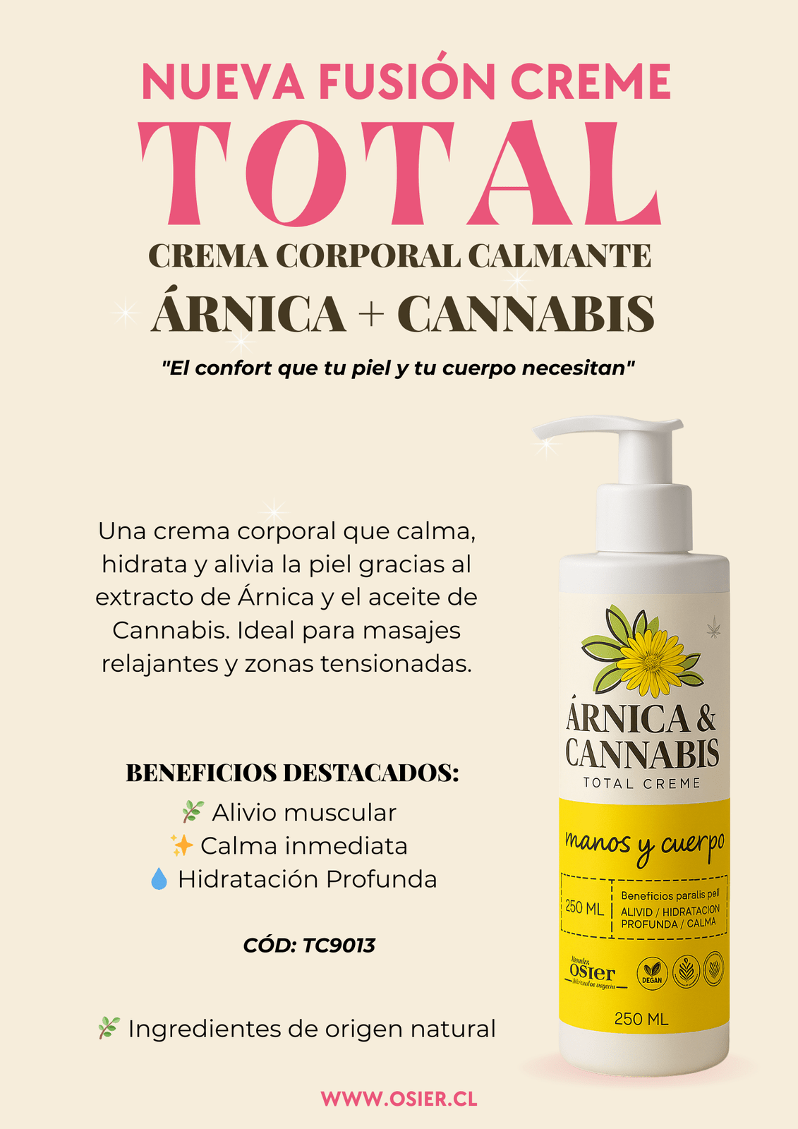 Crema Manos y Cuerpo Árnica & Cannbis