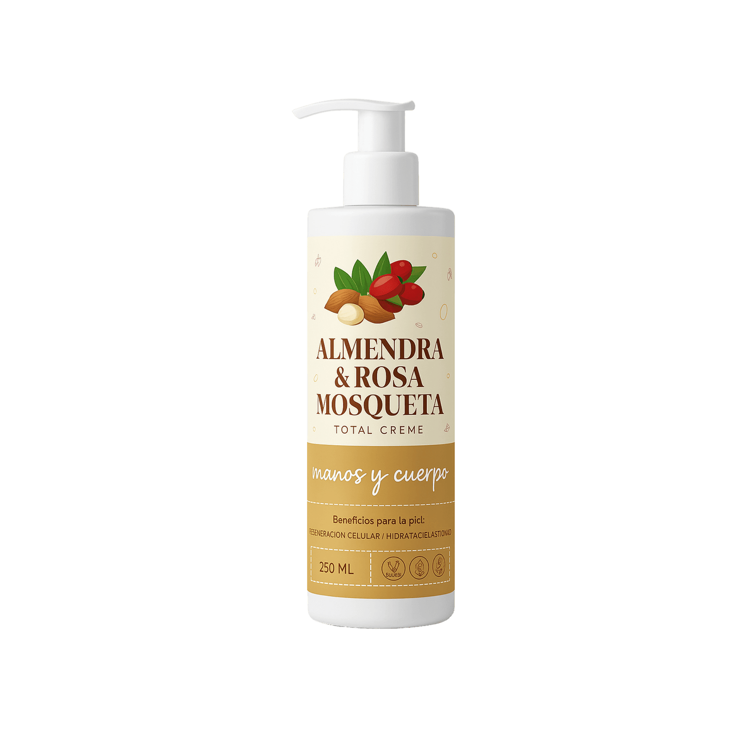 Crema Manos y Cuerpo Almendra Rosa Mosqueta