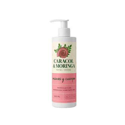 Envase de crema corporal de caracol y moringa Osier cosmética vegetal