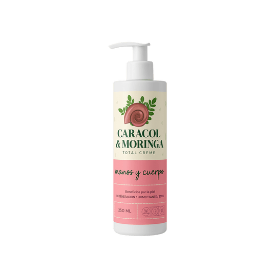 Envase de crema corporal de caracol y moringa Osier cosmética vegetal